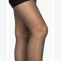 Panty zwart met strass